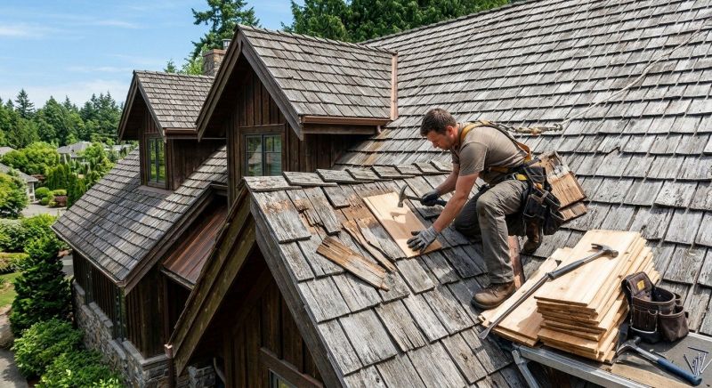 Cedar Shake Roof Repair in Elbert County, CO