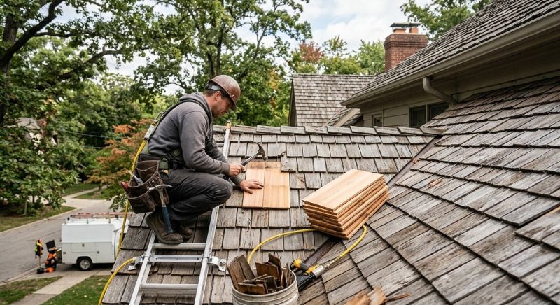Cedar Shake Roof Repair in Larkspur, CO