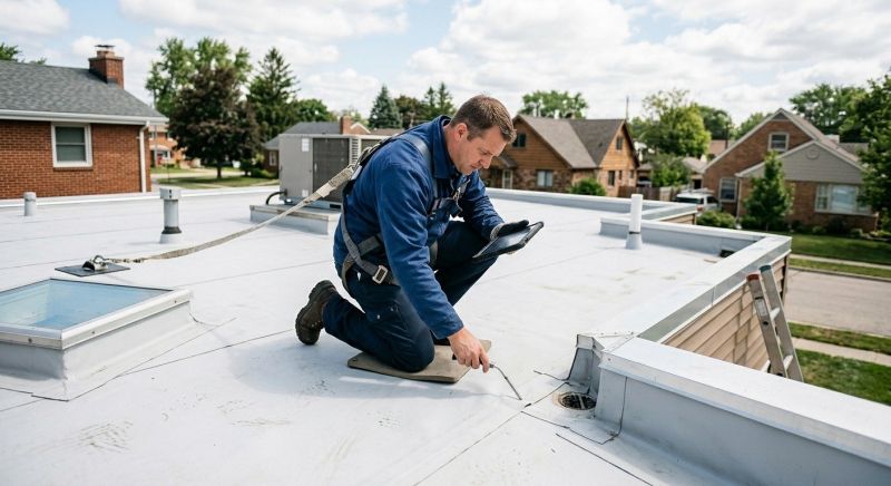 Flat Roof Inspection in Parker, CO