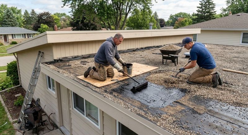 Tar And Gravel Roof Repair in Kiowa, CO